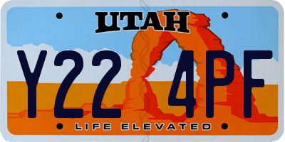 UT license plate Y224PF