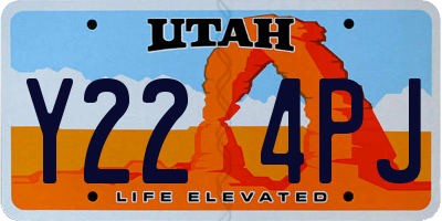 UT license plate Y224PJ