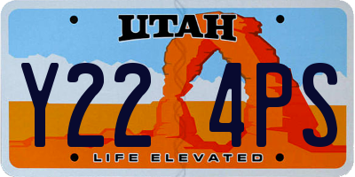 UT license plate Y224PS