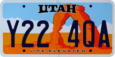 UT license plate Y224QA