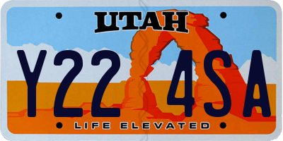 UT license plate Y224SA