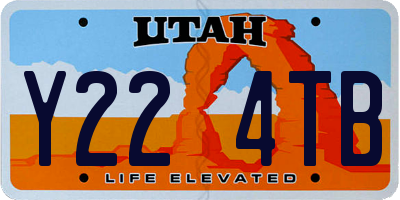 UT license plate Y224TB
