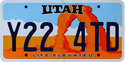 UT license plate Y224TD