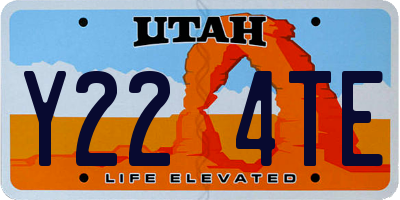 UT license plate Y224TE