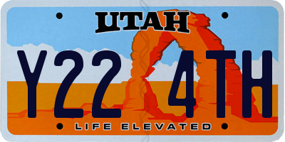 UT license plate Y224TH