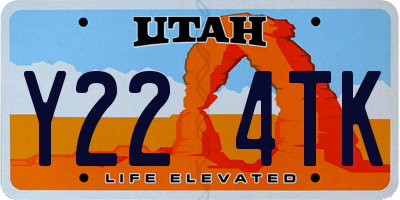 UT license plate Y224TK