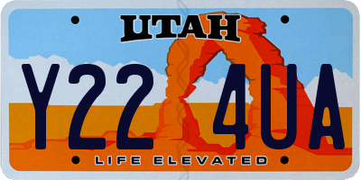 UT license plate Y224UA