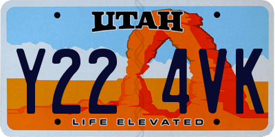UT license plate Y224VK