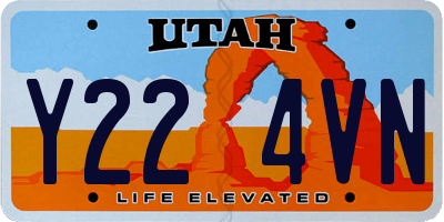 UT license plate Y224VN