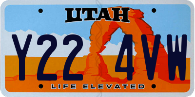 UT license plate Y224VW