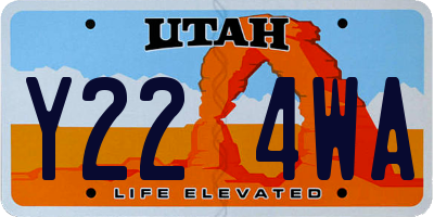UT license plate Y224WA