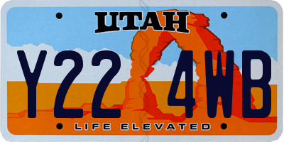 UT license plate Y224WB