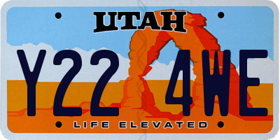 UT license plate Y224WE