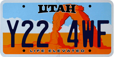 UT license plate Y224WF