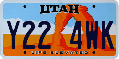 UT license plate Y224WK