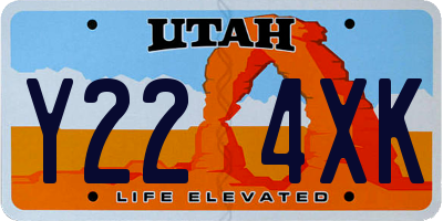 UT license plate Y224XK
