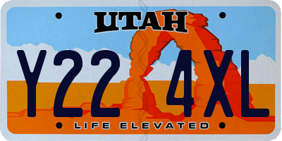 UT license plate Y224XL