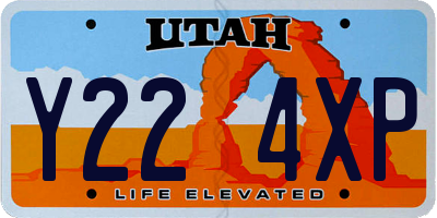 UT license plate Y224XP
