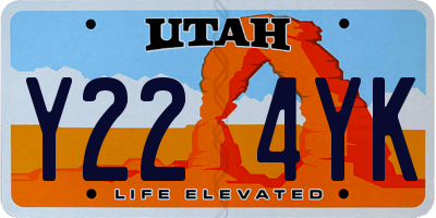 UT license plate Y224YK