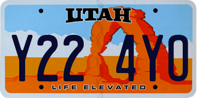 UT license plate Y224YO