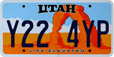 UT license plate Y224YP