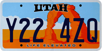 UT license plate Y224ZQ