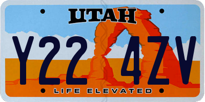 UT license plate Y224ZV