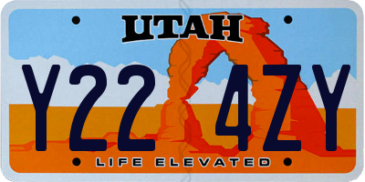 UT license plate Y224ZY