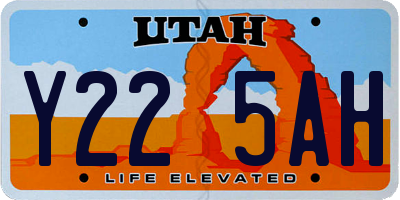 UT license plate Y225AH