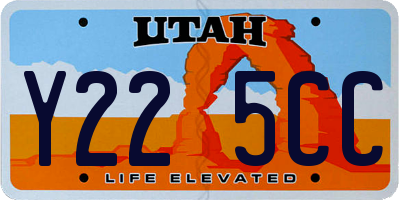 UT license plate Y225CC
