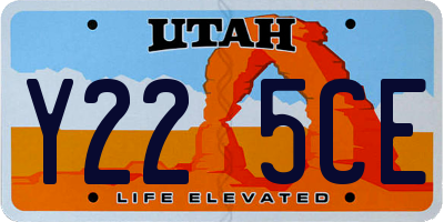 UT license plate Y225CE