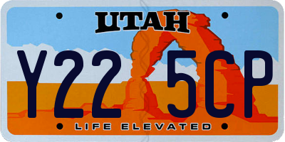 UT license plate Y225CP