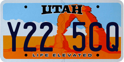 UT license plate Y225CQ