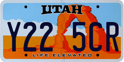 UT license plate Y225CR