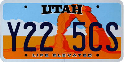 UT license plate Y225CS