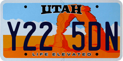 UT license plate Y225DN