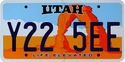 UT license plate Y225EE
