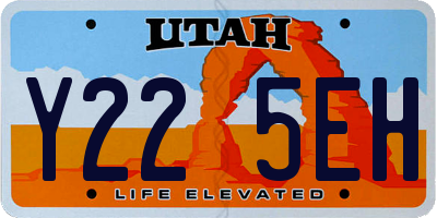 UT license plate Y225EH