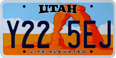 UT license plate Y225EJ