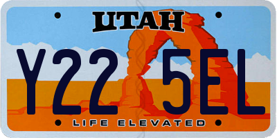 UT license plate Y225EL