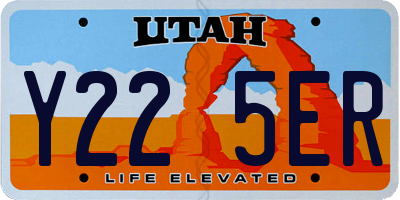UT license plate Y225ER
