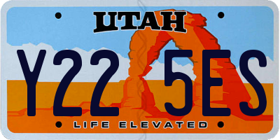 UT license plate Y225ES