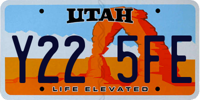 UT license plate Y225FE