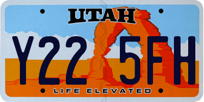 UT license plate Y225FH
