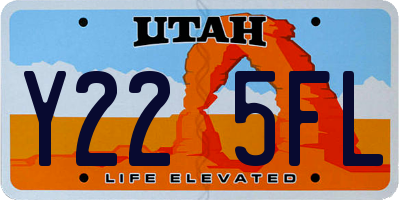 UT license plate Y225FL