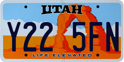 UT license plate Y225FN