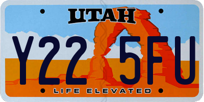 UT license plate Y225FU