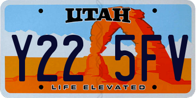 UT license plate Y225FV