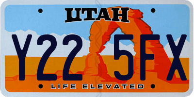 UT license plate Y225FX