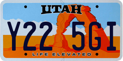 UT license plate Y225GI